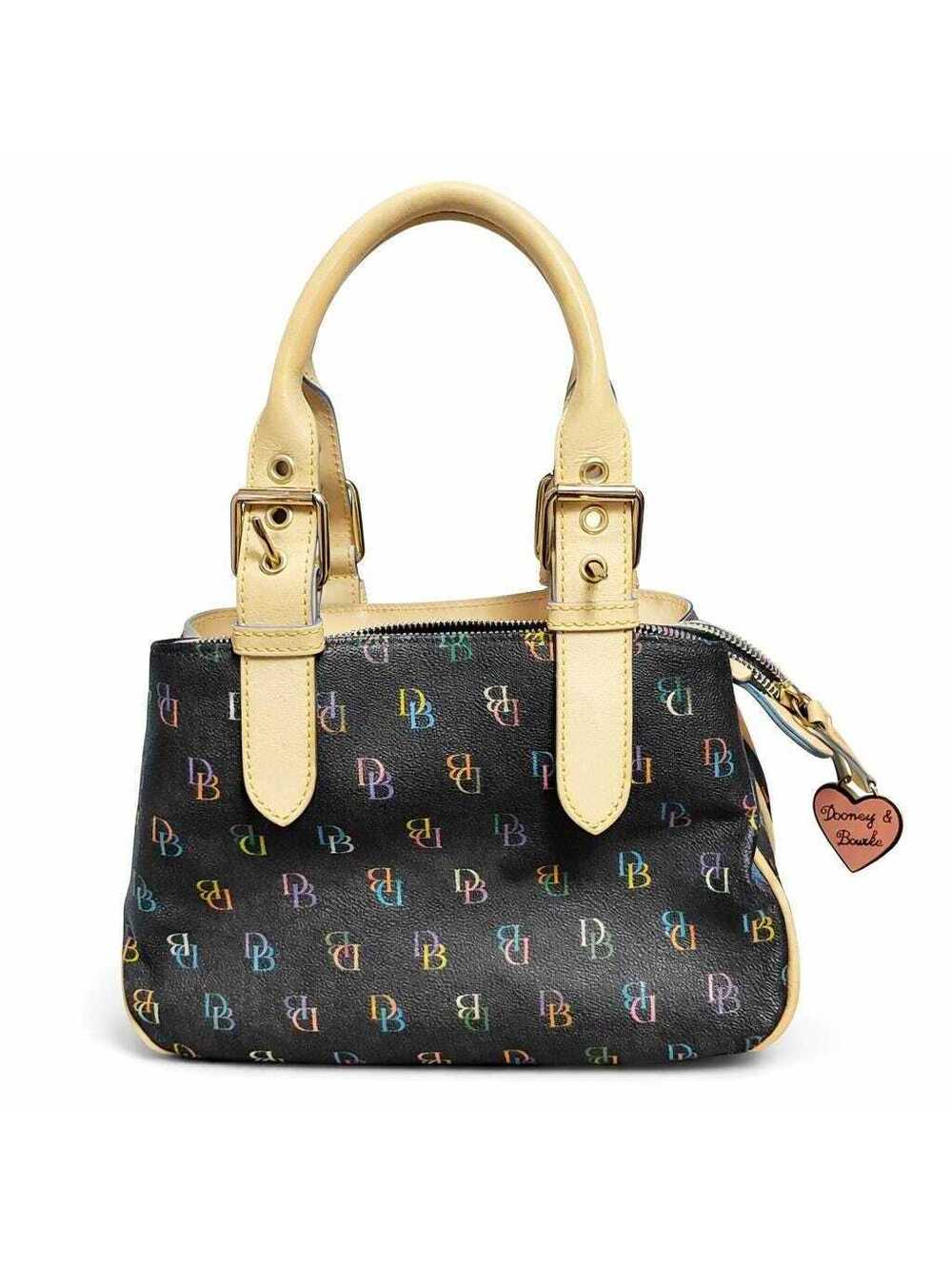 Vintage Dooney & Bourke Multicolor Monogram Satchel | Y2K DB Logo Handbag